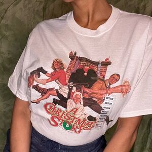 NWT White "A Christmas Story" T- Shirt